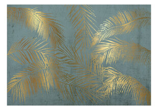 Фотообои с инструментом и клеем - Листья золотой пальмы (3-й вариант), 350x256 см цена и информация | Фотообои | pigu.lt