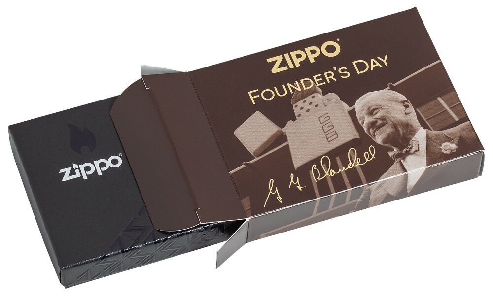 Žiebtuvėlis Zippo 48716 Armor Founder’s Day Online Collectible, auksinis цена и информация | Žiebtuvėliai ir priedai | pigu.lt