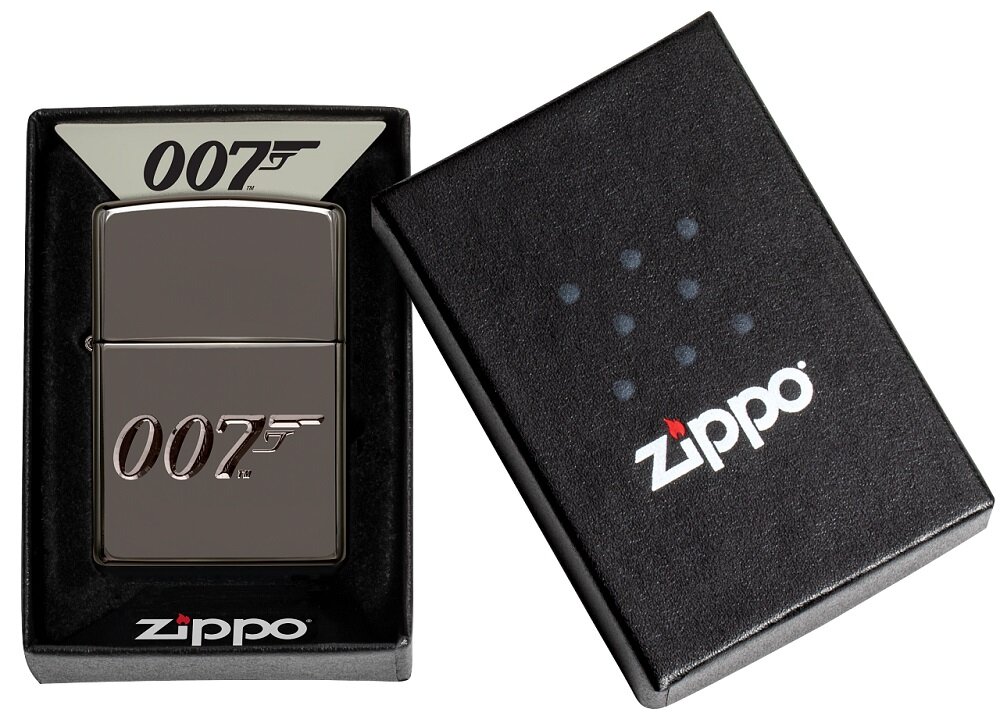 Žiebtuvėlis Zippo 49283 Armor James Bond 007™, sidabrinis kaina ir informacija | Žiebtuvėliai ir priedai | pigu.lt