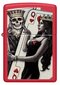 Žiebtuvėlis Zippo 48624 Skull King Queen Beauty, raudonas цена и информация | Žiebtuvėliai ir priedai | pigu.lt