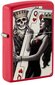 Žiebtuvėlis Zippo 48624 Skull King Queen Beauty, raudonas kaina ir informacija | Žiebtuvėliai ir priedai | pigu.lt