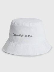 CALVIN KLEIN Monogram Soft Bucket Bright White 545008828 цена и информация | Мужские шарфы, шапки, перчатки | pigu.lt