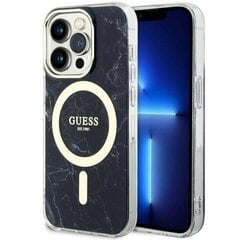 Guess Marble MagSafe - Etui iPhone 14 Pro Max (Czarny) цена и информация | Чехлы для телефонов | pigu.lt