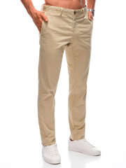 брюки чинос p1363 - бежевый цена и информация | Мужские брюки | pigu.lt