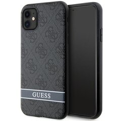 Guess GUHCN61P4SNK iPhone 11 | Xr szary|grey hardcase 4G Stripe цена и информация | Чехлы для телефонов | pigu.lt