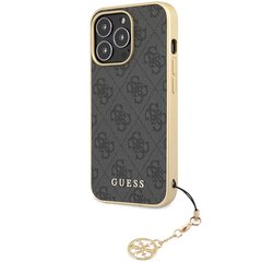 Guess GUHCP14LGF4GGR iPhone 14 Pro 6,1" szary|grey hardcase 4G Charms Collection цена и информация | Чехлы для телефонов | pigu.lt