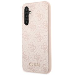 Guess GUHCSA54G4GFPI A54 A546 różowy|pink hard case 4G Metal Gold Logo цена и информация | Чехлы для телефонов | pigu.lt