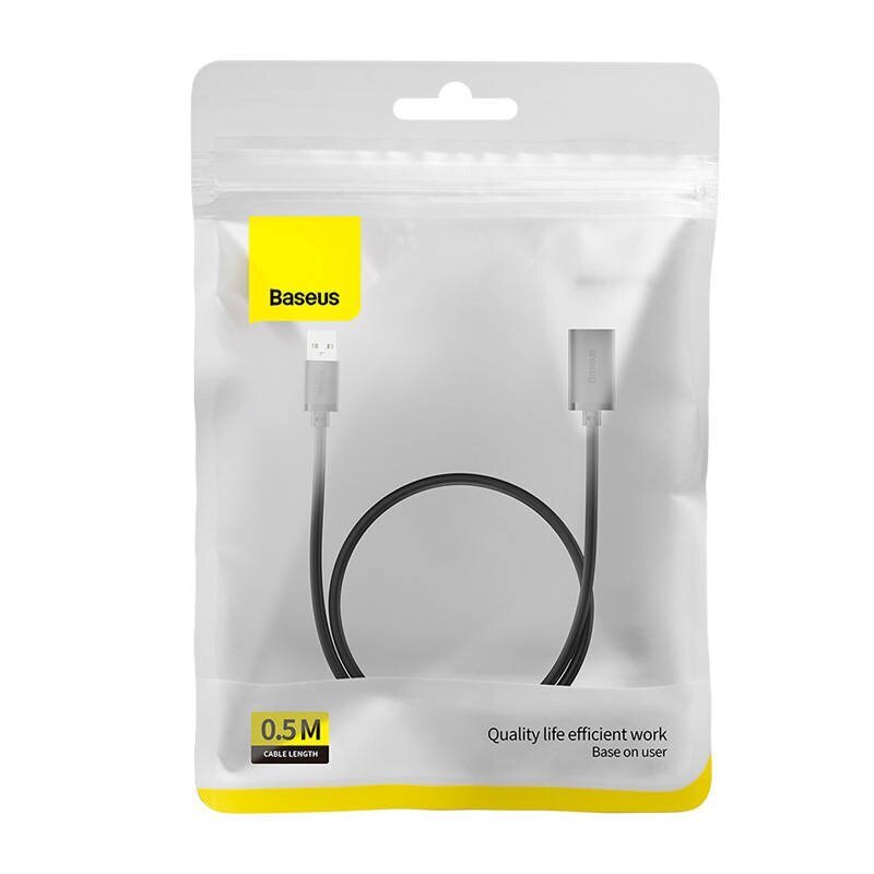 Baseus, USB-A M/F, 0.5 m kaina ir informacija | Adapteriai, USB šakotuvai | pigu.lt