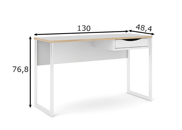 Rašomasis stalas Function Plus, baltas/rudas kaina ir informacija | Kompiuteriniai, rašomieji stalai | pigu.lt