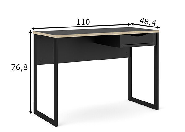 Rašomasis stalas Function Plus, juodas kaina ir informacija | Kompiuteriniai, rašomieji stalai | pigu.lt