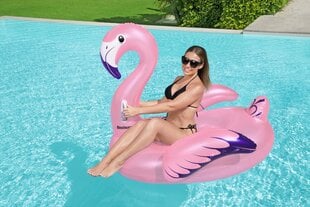 Pripučiamas plaustas Flamingas Bestway Float'n Fashion, 153 x 143 cm, rožinis kaina ir informacija | Pripučiamos ir paplūdimio prekės | pigu.lt