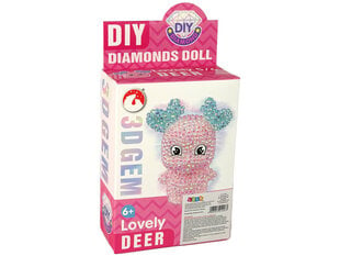 Kūrybinis deimantinis rinkinys su pakabuku, rožinis kaina ir informacija | Žaislai mergaitėms | pigu.lt