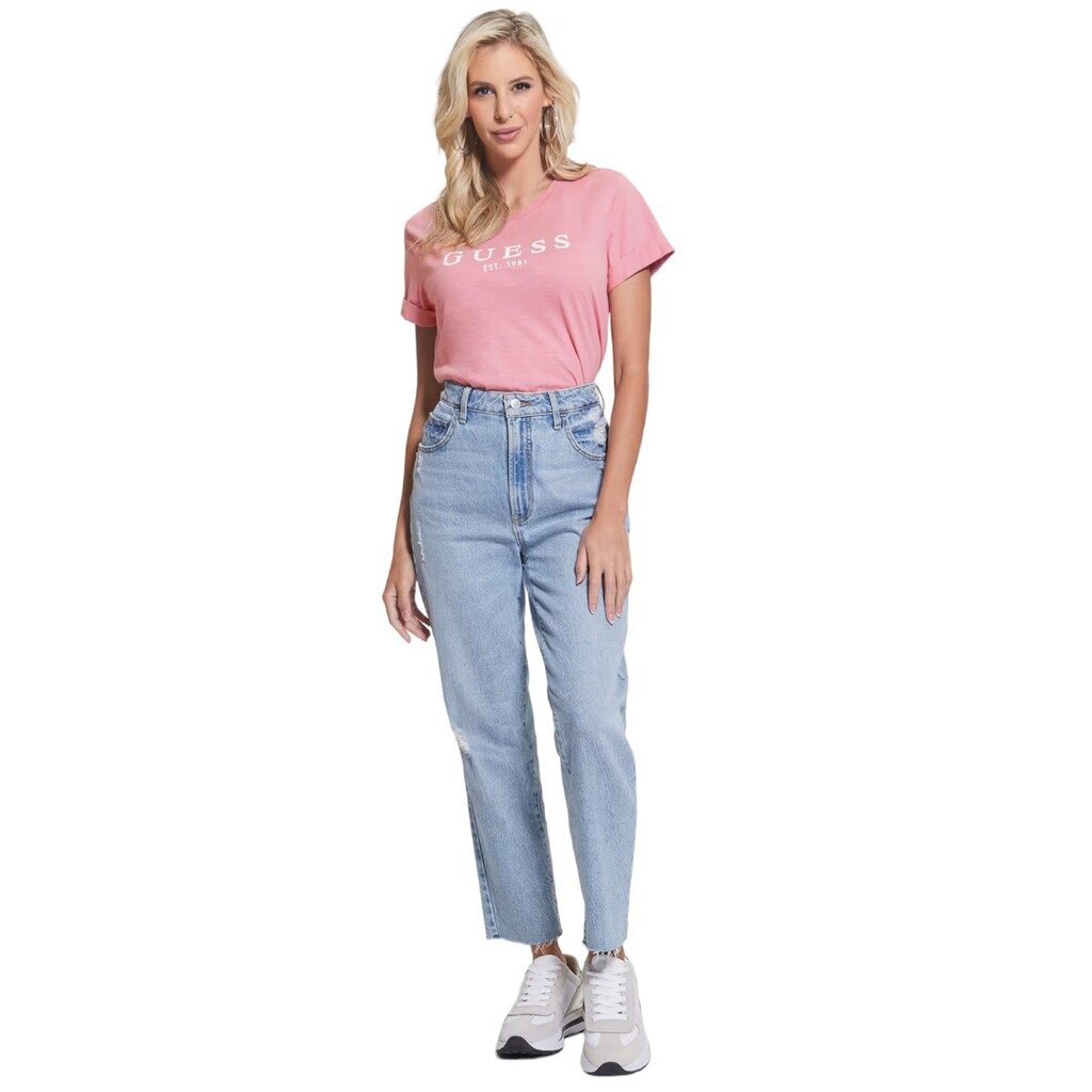 Marškinėliai moterims  Guess, rožiniai kaina ir informacija | Marškinėliai moterims | pigu.lt