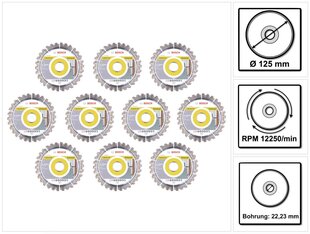 Deimantinių pjovimo diskų rinkinys Bosch Best for Universal, 10 vnt. kaina ir informacija | Mechaniniai įrankiai | pigu.lt