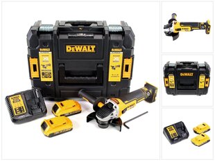 Аккумуляторная угловая шлифовальная машина DeWalt DCG 405 D2 18 В 125 мм + 2х аккумулятора 2,0 Ач + зарядное устройство + TSTAK цена и информация | Шлифовальные машины | pigu.lt