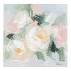 Масляная картина 100x100cm, пастельные цветы цена и информация | Репродукции, картины | pigu.lt
