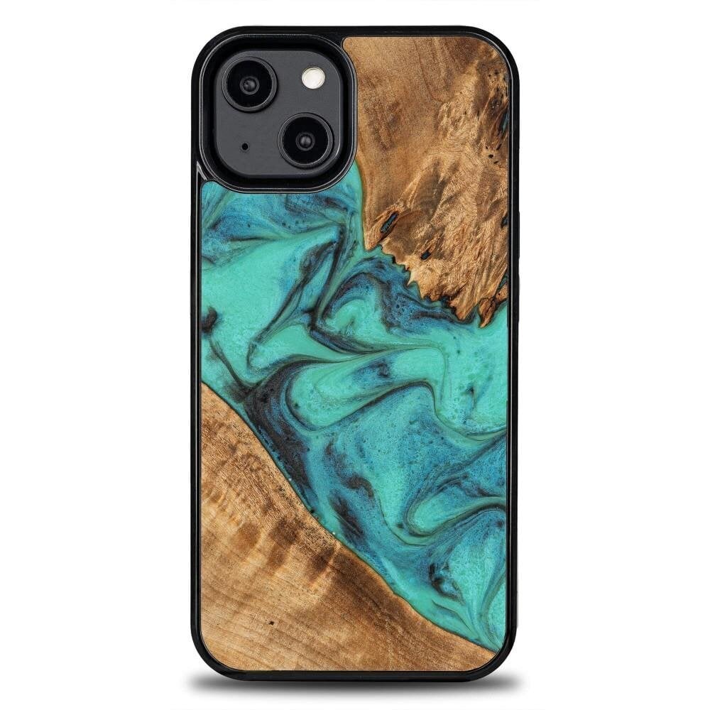 Bewood Unique Turquoise Wood and Resin цена и информация | Telefono dėklai | pigu.lt