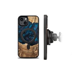 Wood and Resin Case for iPhone 14 Pro Max MagSafe Bewood Unique Neptune - Navy Black цена и информация | Чехлы для телефонов | pigu.lt