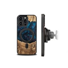 Wood and Resin Case for iPhone 14 Pro Max MagSafe Bewood Unique Neptune - Navy Black цена и информация | Чехлы для телефонов | pigu.lt