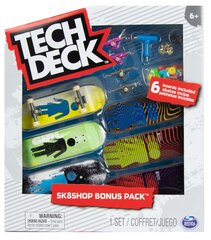 Pirštų riedlentė Tech Deck Sk8Shop 6 deskorolek Bonus Pack Girl цена и информация | Игрушки для мальчиков | pigu.lt