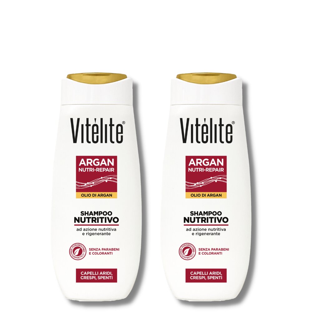 Maitinamasis, atstatomasis plaukų šampūnas su arganu Vitelite Argan, 2x250 ml kaina ir informacija | Šampūnai | pigu.lt