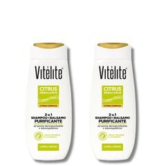 Balansuojantis riebių plaukų šampūnas Vitélite Citrus, 2x250 ml kaina ir informacija | Šampūnai | pigu.lt