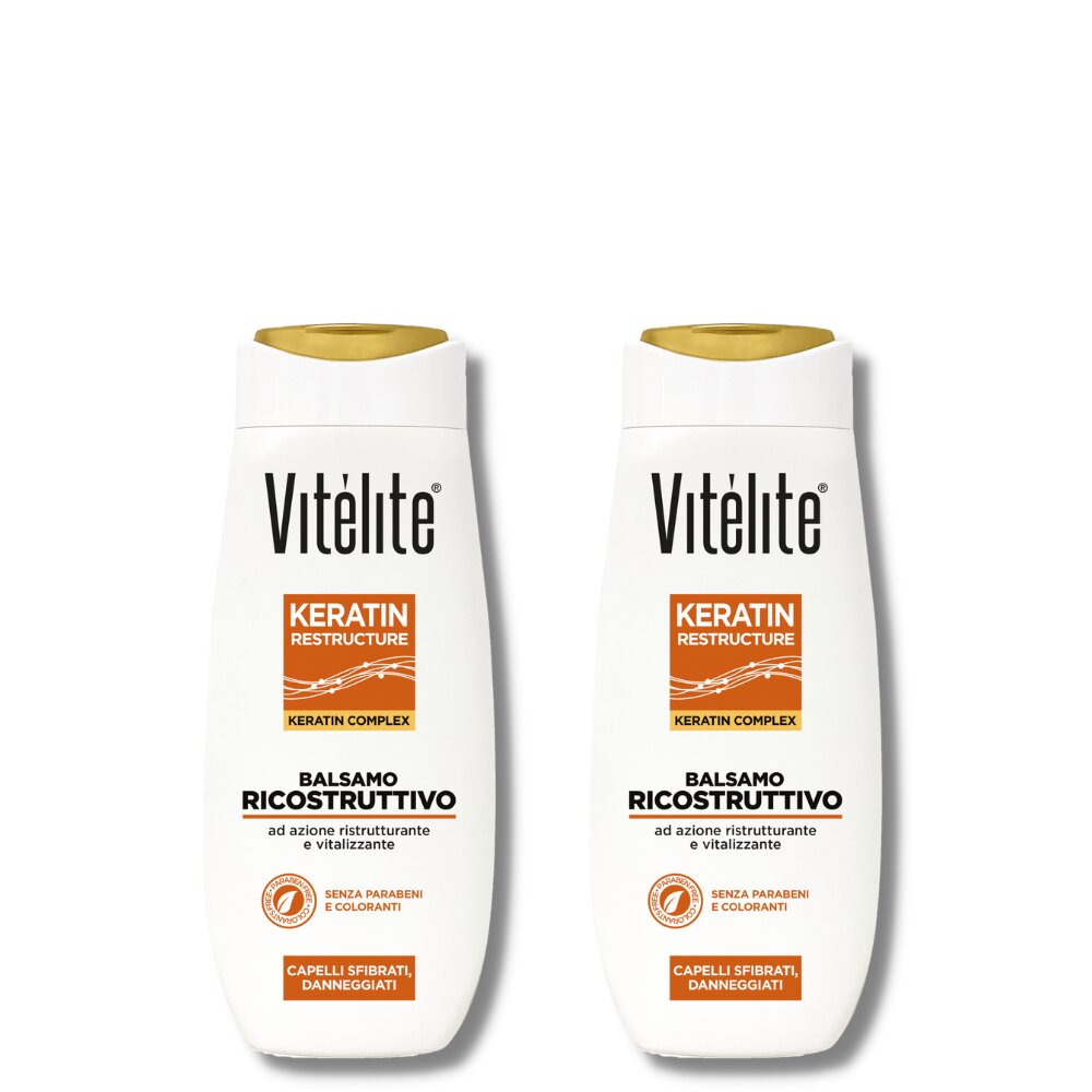 Atkuriamasis plaukų balzamas su keratinu Vitélite Keratin, 2x250 ml kaina ir informacija | Šampūnai | pigu.lt