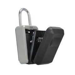 Spyna su dėžute raktams Brihard Key Lock Box All Season, 145x100x57 mm, juoda kaina ir informacija | Seifai | pigu.lt