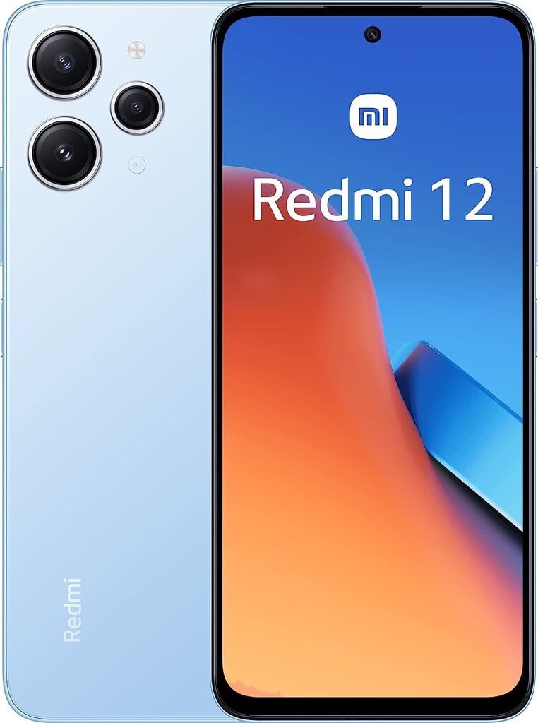 Xiaomi Redmi 12 4/128GB MZB0ECYEU Sky Blue kaina ir informacija | Mobilieji telefonai | pigu.lt