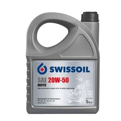 SwissOil SAE 20W-50 Moto variklinė alyva, 5L kaina ir informacija | Moto alyvos | pigu.lt