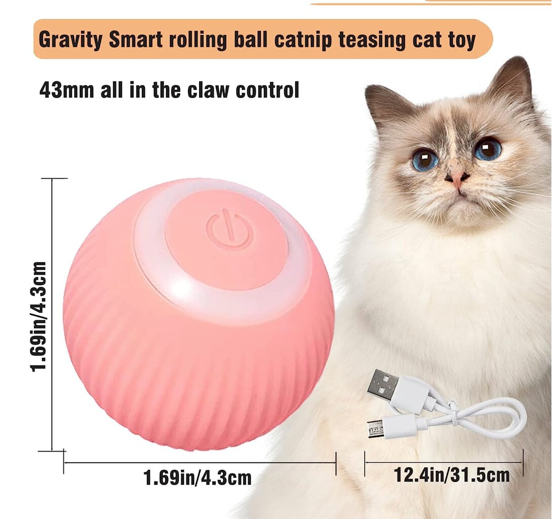 Интерактивный умный мячик для кошек Smart Cat Ball цена | pigu.lt