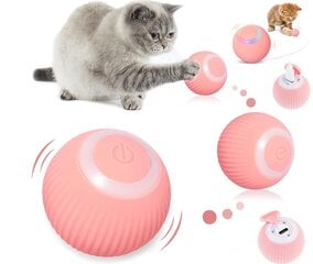 Interaktyvus kamuoliukas katėms Smart Cat Ball, rožinis kaina ir informacija | Žaislai katėms | pigu.lt