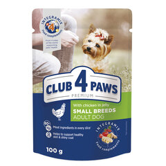 Club 4 Paws Premium mažų veislių šunims su vištiena, 100 g x 24 vnt. цена и информация | Консервы для собак | pigu.lt