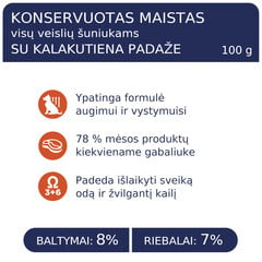 Club 4 Paws Premium šuniukams su vištiena, 100 g x 24 vnt. kaina ir informacija | Konservai šunims | pigu.lt