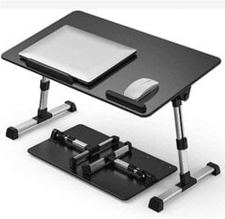 Nešiojamojo kompiuterio staliukas lovai, juodas kaina ir informacija | Kompiuteriniai, rašomieji stalai | pigu.lt