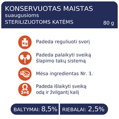 Club 4 Paws Premium suaugusioms sterilizuotoms katėms, 80 g x 24 vnt. kaina ir informacija | Konservai katėms | pigu.lt