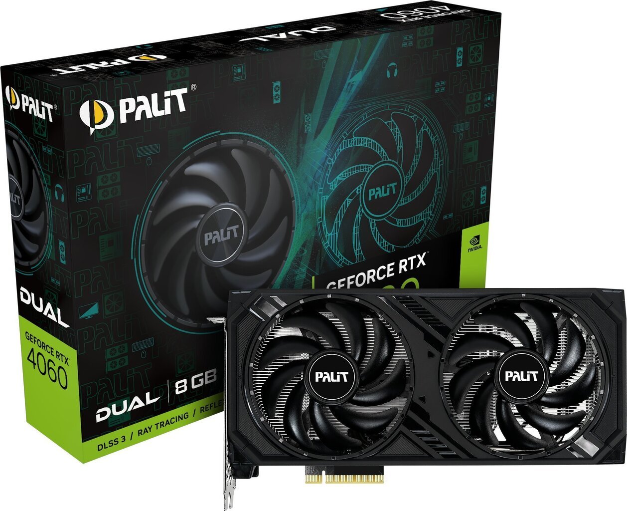 Palit GeForce RTX 4060 Dual цена и информация | Vaizdo plokštės (GPU) | pigu.lt