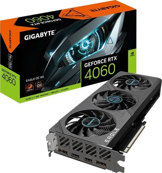 Gigabyte GeForce RTX 4060 Eagle OC GV-N4060EAGLEOC-8GD kaina ir informacija | Vaizdo plokštės (GPU) | pigu.lt