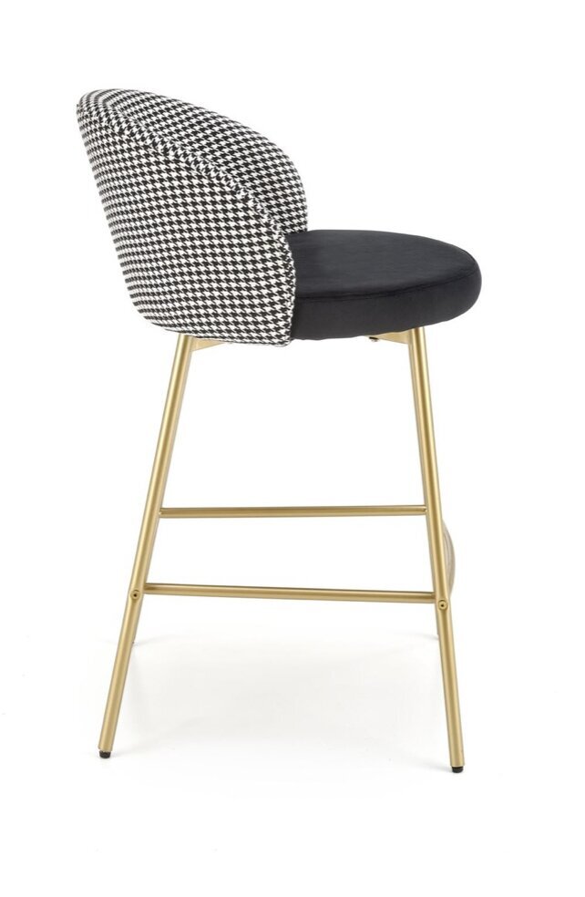 2-ių kėdžių komplektas H113, juodas/auksinis kaina ir informacija | Virtuvės ir valgomojo kėdės | pigu.lt