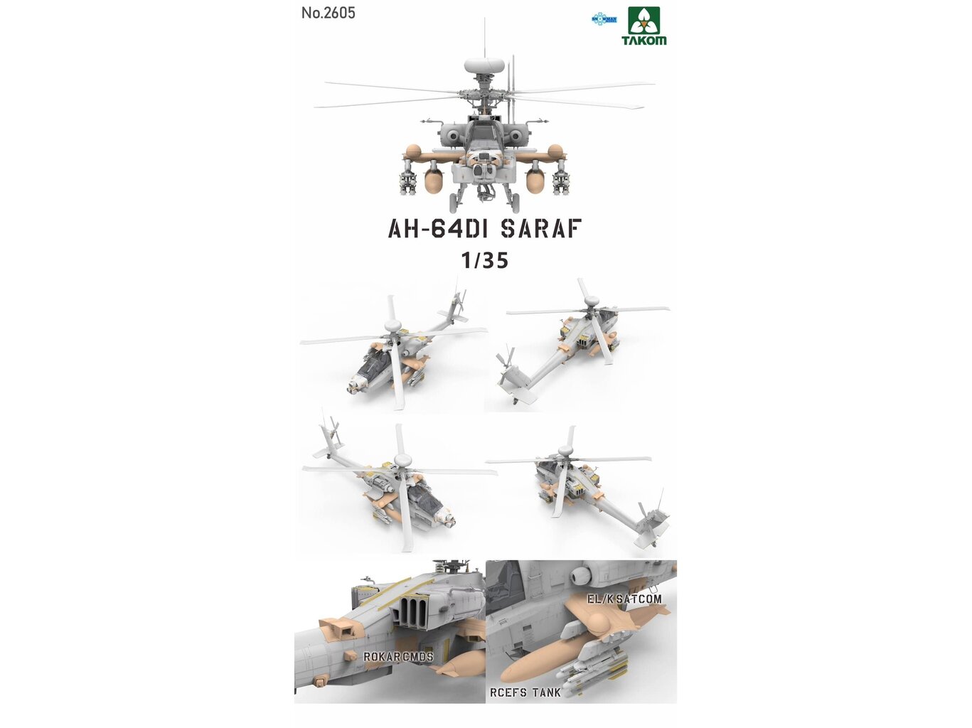 Surenkamas modelis AH-64DI Saraf Attack Helicopter Takom, 2605 kaina ir informacija | Konstruktoriai ir kaladėlės | pigu.lt