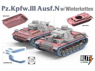 Takom - Pz.Kpfw. Ill Ausf. N w/Winterketten, 1/35, 8011 цена и информация | Конструкторы и кубики | pigu.lt