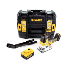 DeWalt DCS 335 NT akumuliatorinis siaurapjūklis 18V + 1x Akumuliatorius 5,0 Ah TSTAK - be įkroviklio kaina ir informacija | Pjūklai, pjovimo staklės | pigu.lt