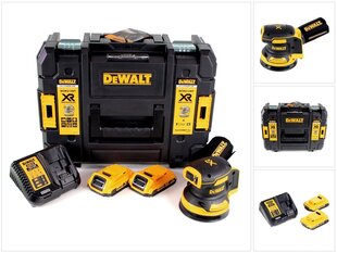 Аккумуляторная орбитальная шлифмашина DeWalt DCW 210 D2 18 В, 12 000 об/мин, 125 мм + 2х аккумулятора 2,0 А·ч + 1х быстрозарядное устройство TSTAK цена и информация | Шлифовальные машины | pigu.lt