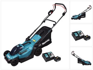 Аккумуляторная газонокосилка Makita DLM 330 RF 18 В, с аккумулятором 3,0 Ач и зарядным устройством цена и информация | Газонокосилки | pigu.lt