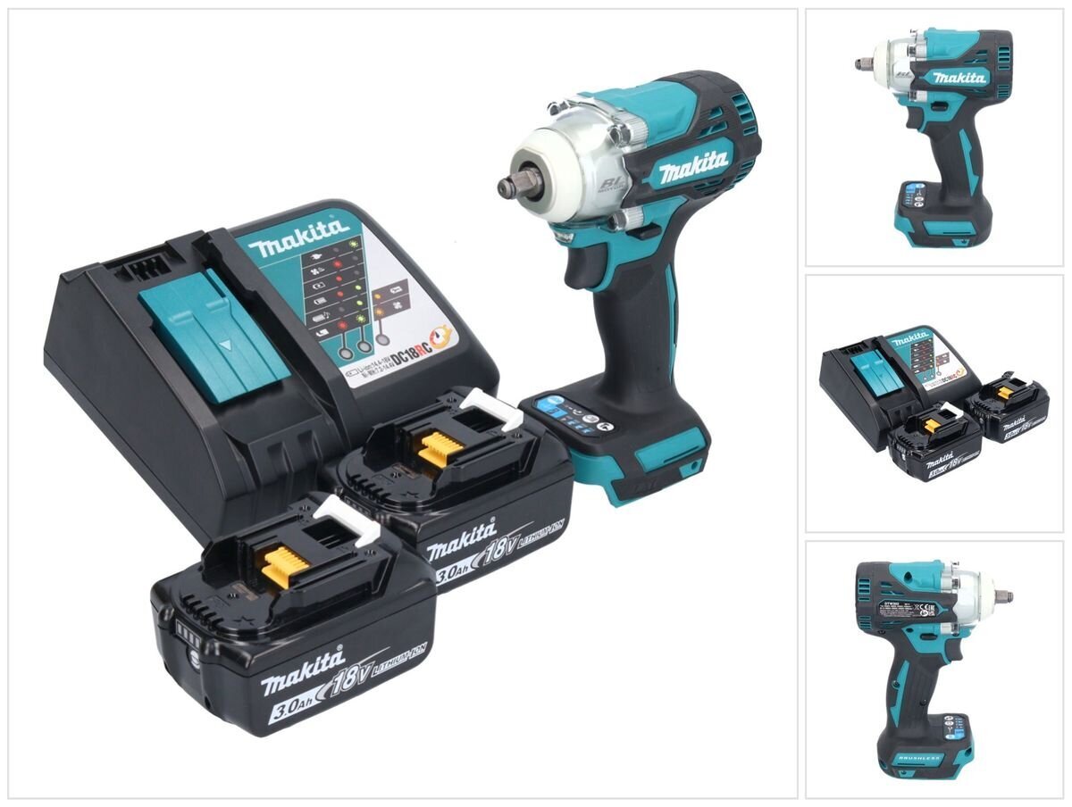 Аккумуляторный ударный гайковерт Makita DTW 302 RF, 18 В, с аккумулятором,  с зарядным устройством цена | pigu.lt