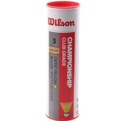 WILSON CHAMPIONSHIP SHUTTLECOCK 79 мушки для бадминтона 3 шт, неон цена и информация | Бадминтон | pigu.lt