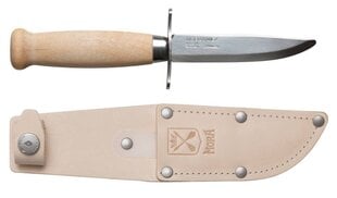 Детский нож Morakniv Scout 39 Safe, кожаные ножны и двойная защита пальцев, Натуральный цена и информация | Механические инструменты | pigu.lt