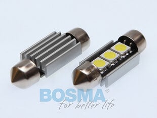 Bosma, lemputė CANBUS, SV8.5, 3xSMD5050, 36mm kaina ir informacija | Automobilių 12V el. priedai | pigu.lt