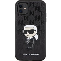 Original Pouch KARL LAGERFELD Saffiano Monogram Ikonik KLHCN61SAKHPKK for Iphone 11| Xr Black цена и информация | Чехлы для телефонов | pigu.lt