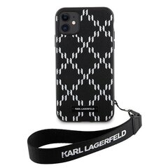 Original Pouch KARL LAGERFELD Saffiano Monogram Losange KLHCN61SAKLMBSK for Iphone 11| Xr Black цена и информация | Чехлы для телефонов | pigu.lt